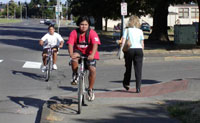 Bicyclist access before bike lanes.