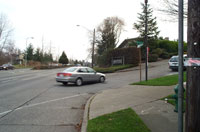 Obtuse angle intersection allowed motorists to make high-speed turns.